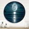 Designart - Super Moon Over The Sea I - Modern Metal Circle Wall Art